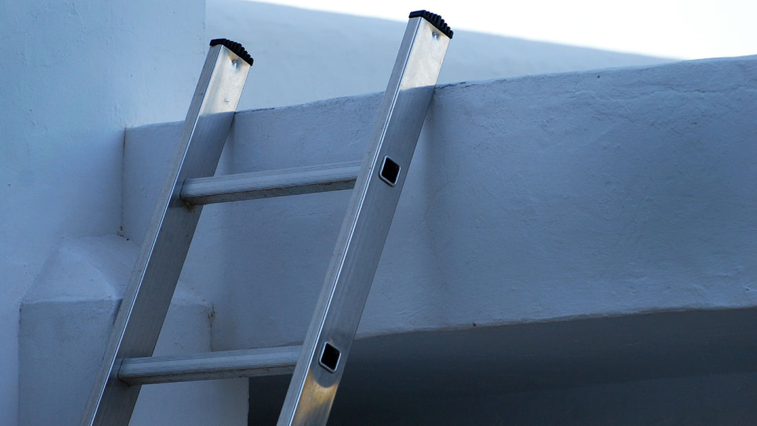 ladder against a wall
